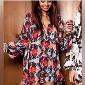 NWT Show Me Your Mumu Jamie Tunic Dress V-Neck Lined Small